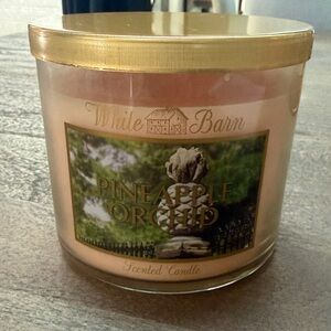 White Barn Pineapple Orchid Candle - Gold and Pink 3 wick